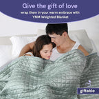 YnM Cooling Weighted Blanket for Adults, 20lbs Heavy Bed Throw Comforter with 100% PE Fabric, Ideal for Hot Sleepers or Summer Days(88x104 Inches for Queen/King Bed, 20 Pounds, Green)