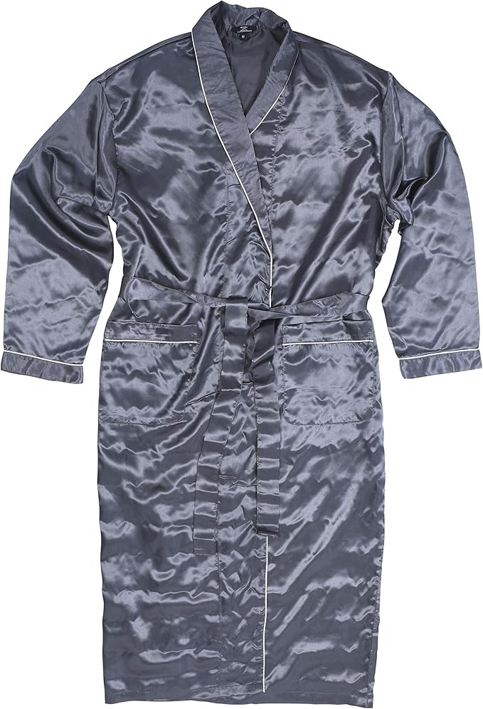 Mens Silky Satin Robe