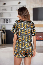 Ekouaer Silk Pajama for Women Short Sleeve Satin Pj Set Two Piece Soft Sleepwear Loungewear, S-XXL