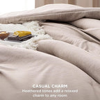 Bedsure Oversized King Comforter Set - Warm Taupe Soft Bedding for All Seasons, Cationic Dyed Bed Set, 3 Pieces, 1 Oversized King Size Comforter (120"x 98") and 2 Pillow Shams (20"x 36"+2")