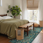 Lahome Chloe Insect Botanical 2x6 Runners for Hallways Non Slip, Green Bathroom Kitchen Runner Rugs Non Skid Washable, Boho Soft Indoor Carpet for Entryway Laundry Bedroom(Dark Green,2x6)