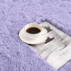 Lavender Runner Area Rugs for Bedroom Living Room, 2x6 Feet Fluffy Bedside Rugs, Soft Shaggy Carpet Rug for Kids Room Nursery, Purple Cute Rugs for Girls Boys Dorm Room Home Decor