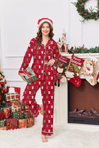 Ekouaer Women's Classic Button Down Long Satin Silk Pajama Set