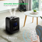 VIVOSUN 4.5L 2-in-1 Cool & Warm Mist Ultrasonic Humidifier with Essential Oil Box & Remote Control for Bedrooms, Offices, Plants, Babies, Dryness, and Skincare