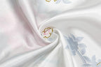 Valennia Women Long Silky Bathrobe Satin Kimono Robe Floral Printed Dressing Gown Sleepwear