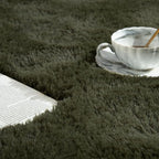 Softlife Rug for Living Room 5.3x7.6 Feet Area Rug for Bedroom Super Soft Shaggy Rugs for Kids Room Fluffy Fuzzy Carpets Long Plush Bedside Rug Nursery Christmas Home Decor for Boys Girls, Olive Green
