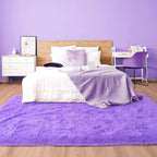 Noahas Fluffy 5x8 Purple Rugs for Bedroom Girls,Shaggy Area Rugs for Living Room,Thick Shag Throw Floor Carpet,Soft Non-Slip Dorm Nursery Kids Rug Home Decor Aesthetic