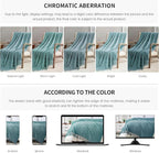 BOURINA Blue Throw Blanket 50 x70 Inches Jacquard Argyle Throw Textured Solid Soft Throws and Blankets for Sofa or Bed Knitted Decorative Blanket
