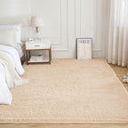Litanika 4x6 Shag Area Rug for Living Room Bedroom, Beige High Pile Ultra Soft Plush Shaggy Furry Cream Bedside Playroom Dorm Carpet, Non-Slip, Non-Shedding Modern Indoor Floor Rug