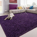 Softlife Dark Purple 8x10 Area Rug for Living Room, Fluffy Shag Plush Rugs for Bedroom Girls, Shaggy Soft Fuzzy Kids Large Carpet for Dorm Bedside Ultra Cozy Non-Slip Indoor Decor