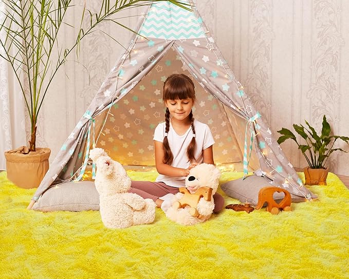 Softlife Area Rug for Living Room, Fluffy Shag Plush 6x9 Rainbow Rugs for Bedroom Girls Kids, Shaggy Soft Fuzzy Tie Dyed Large Carpet for Dorm Bedside Ultra Cozy Non-Slip Indoor Decor