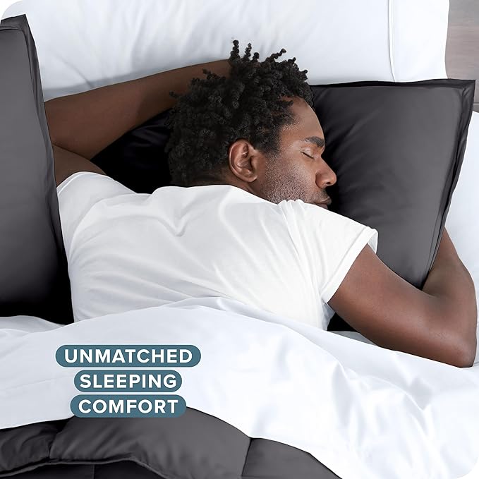 Bare Home Bedding Duvet Cover California King Size - Premium 1800 Super Soft Collection - Lightweight, Cooling - Soft Breathable Bedding Duvet Cover (Cal King, Forged Iron Grey)