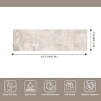 2x6ft Non-Slip Washable Kitchen Rug - Modern Carpet Runner for Hallway,Bedroom Bedside,Laundry Room,Entryway with Rubber Backing – Abstract Neutral Low-Pile Thin (Beige Grey,2x6)