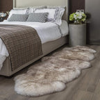 WaySoft New Zealand Sheepskin Area Rug – Genuine Fluffy Wool, Multiple Sizes, Bedroom or Living Room Decor(2ft x 6ft,Wolftip)