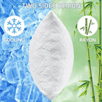 BETU Standard Pillow, Cooling Shredded Memory Foam Pillow for Hot Sleepers College Dorm Room Essentials, Adjustable Firm Gel Cool Pillow for Back Pain and Side Sleeping, Birthday Gifts for Boyfriend