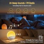 Sunrise Alarm Clock & White Noise Machine, Effective Alarm Clocks for Deep Sleepers, Bluetooth Speaker Wake Up Light, Sunset Simulation, 30 Soothing Sounds, FM Radio, USB Phone Charging Port