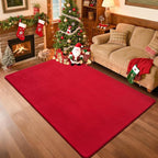 Przemy Washable Area Rug for Living Room Bedroom, 6x9 Feet Red Memory Foam Rug, Super Soft Modern Indoor Carpet for Kids Room Girls Boys Dorm Nursery Decor