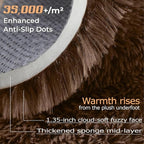 5x7 Area Rug for Living Room: Fluffy Shag Soft Washable Rugs Fuzzy Plush Indoor Carpet for Bedroom Nursery Playroom Dorm Kids Girls Boys Room (Coffee, 5'x7')