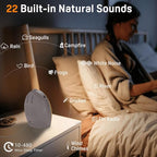 Sunrise Alarm Clock White Noise Sound Machine with 25 Soothing Sounds, 17 Night Lights, Bluetooth Speaker, Wake Up Light Alarm Clock for Bedrooms, Heavy Sleepers, Ideal Gift for Baby, Kids, Seniors