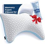 A-Pce Adjustable Pillow, Queen Size Bed Pillows for Sleeping, Luxury Shredded Memory Foam Pillows, Cooling Pillow for Side, Back, Stomach Sleepers, Firm Pillow for Hot Sleepers Neck Support