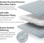 Southshore Fine Living, Inc. Lightweight Quilt, Oversized Quilts for King Bed, Soft Coverlet, 3-Piece Bedspread Set with Two Matching Quilted Pillow Shams, All Season Cal/King Quilt, Harbor Mist Blue