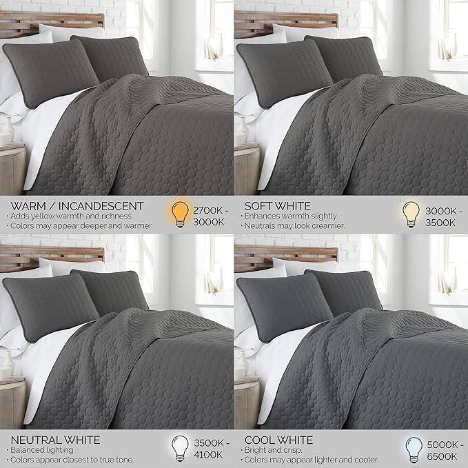 Southshore Fine Living, Inc. Oversized Bedding Quilt, Lightweight Bedding, Twin XL Bedspread, Soft Coverlet 2-Piece Set with One Matching Quilted Pillow Sham, All Season Twin/XL Quilt Set, Slate