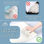 AM AEROMAX 18x18 Inch Memory Foam Pillow Insert, Firm & Fluffy Square Throw Pillow for Couch and Bed, Premium Decorative Stuffer, Heavy Duty & Non-Flattening