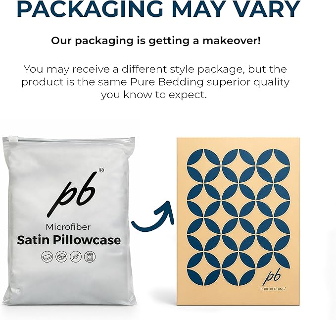 Satin Pillowcase 2 Pack - Queen Size (20"x30", Gold) - Silky Pillow Cases for Hair and Skin - Satin Pillow Covers with Envelope Closure - Extra Soft Premium Microfiber