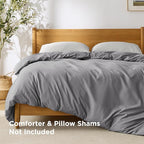 Bedsure Duvet Cover King Size - Only Includes 1 Duvet Cover (104"x90"), Hotel Luxury Soft Double Brushed All Season Bedding for Kids & Adults, Zipper Closure, Grey (No Comforter, No Pillow Shams)