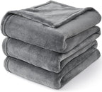BEDELITE Fleece Blankets King Size for Bed, Luxury Plush Cozy Fuzzy Blanket 108x90 inches, Super Soft Warm Lightweight Throw Blanket All Seasons Suitable, Grey