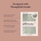 Kitsch Satin Pillowcase with Zipper for Hair & Skin - Softer Than Silk Pillow Cases, Smooth Cooling Satin Pillow Case, Wrinkle-Free, Machine Washable - Pillow Cases Standard Size (19x26) - Sage