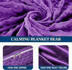 yescool Weighted Blanket (7 lbs, 41" x 60", Violet) Heavy Blanket for Sleeping Perfect for 60-90 lbs, Breathable Blanket with Premium Glass Bead, Machine Washable