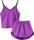 Girls & Women Silk Pajamas Set Satin Camisole Sleepwear 2 Piece Pjs, 3 Years - Women XXL