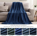 BEDELITE Fleece Blanket Navy Blue Throw Blanket for Couch & Bed, Luxury Plush Cozy Fuzzy Blanket 50" x 70", Super Soft Warm Lightweight Fall Throw Blanket for Travel Camping