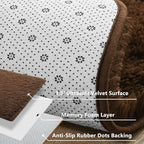 Jelymark Super Soft Shaggy Rug for Bedroom, 4x5.9 Feet Fluffy Carpet for Living Room, Fuzzy Indoor Plush Area Rug for Home Decor, Furry Floor Rugs for Dorm, Kids Nursery Rug for Girls, Brown