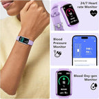 Health Fitness Tracker, Smart Watch with 24/7 Heart Rate, Activity Tracker with Blood Pressure and Blood Oxy-gen Monitor, 120 Sport Mode Waterproof Sleep Tracker for Women Men