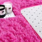 Noahas Fluffy 9x12 Area Rugs for Living Room,Shaggy Hot Pink Rugs for Bedroom Girls,Thick Shag Throw Carpet,Soft Non-Slip Dorm Nursery Kids Rug Home Decor Aesthetic