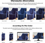 NEWCOSPLAY Super Soft Throw Blanket Navy Premium Silky Flannel Fleece 3D Waffle Checkered Lightweight Bed Blanket All Season Use (Dark Navy, Throw(50"x70"))