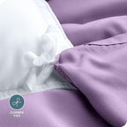 Bare Home Bedding Duvet Cover Extra Long Size - Premium 1800 Super Soft - Lightweight, Cooling Duvet Cover - Soft Breathable Bedding (Twin/Twin XL, Lavender)