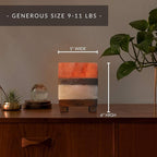 Dual Illumination Salt Rock lamp - Modern Square Pink White and Grey Design of Salt Lamps with dimmer, Adjustable Glow. 100% Real Large Himalayan Crystal Salt Night Light