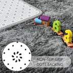 Noahas Fluffy 4x6 Area Rugs for Bedroom Living Room,Fuzzy Grey Thick Shag Throw Floor Carpet,Soft Shaggy Bedside Non-Slip Plush Dorm Nursery Kids Rug
