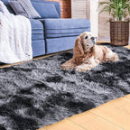 ISEAU Runner Rug for Bedroom, 2x6 Feet Shag Area Rug with Upgrade Non Slip, Fluffy Carpet Runner for Hallway, Fuzzy Soft Living Room Rugs for Boys Bedroom Decor, Dark Grey