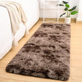Softlife Area Rug for Bedroom, Fluffy Shag Plush Tie Dyed Brown Rugs for Living Room Girls, Shaggy Throw Carpet for Kids Soft Fuzzy Runner Small 2x6 Runners for Hallways Dorm
