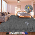 Shag Area Rugs for Living Room Grey, Soft Fluffy 4x6 Feet Fuzzy Plush Bedroom Rug, Shaggy Floor Carpets for Kids Girls Boys Room, Dorms, Nursery, Home Decor Aesthetic, Upgrade Anti-Skid