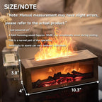 TMEHM Fireplace Flame Air Diffuser Humidifier,7 Colors Aromatherapy Essential Oil Diffuser,Ultrasonic with Timer for Home,Bedroom,Office,Yoga (Dark Wood Grain)