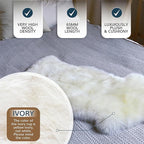 WaySoft New Zealand Sheepskin Area Rug – Genuine Fluffy Wool, Multiple Sizes, Bedroom or Living Room Decor(6ft x 7ft,Grey)