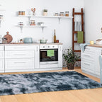 ISEAU Runner Rug for Bedroom, 2x6 Feet Shag Area Rug with Upgrade Non Slip, Fluffy Carpet Runner for Hallway, Fuzzy Soft Living Room Rugs for Boys Bedroom Decor, Dark Blue