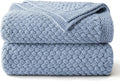 Whale Flotilla Chunky Knit Throw Blanket for Couch and Bed, Grey Blue Decorative Cozy Fleece Blanket, Reversible Soft Fuzzy Woven Throws, 60x80 Inch