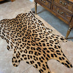 HOMORE Leopard Rug, 3x4 Feet Animal Skin Print Rug,Small Cheetah Rugs for Wall Art Decor,Western Floor Carpet for Bedroom Bedside Living Room Desk