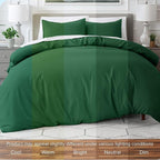 Bare Home Bedding Duvet Cover King Size - Premium 1800 Super Soft Collection - Lightweight, Cooling - Soft Breathable Bedding Duvet Cover (King, Forest Green)
